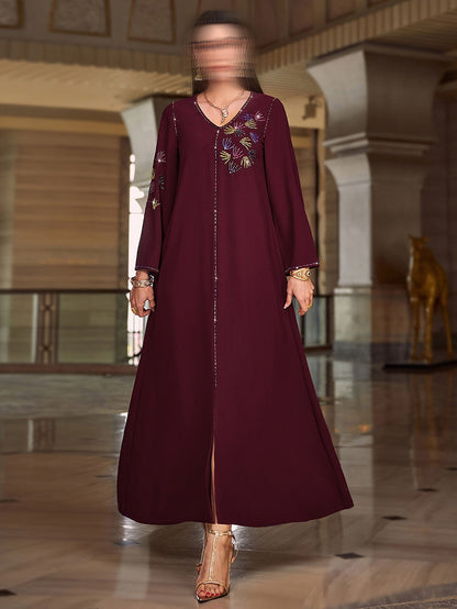 BA4126 Dark Red Edenic Jalabiya