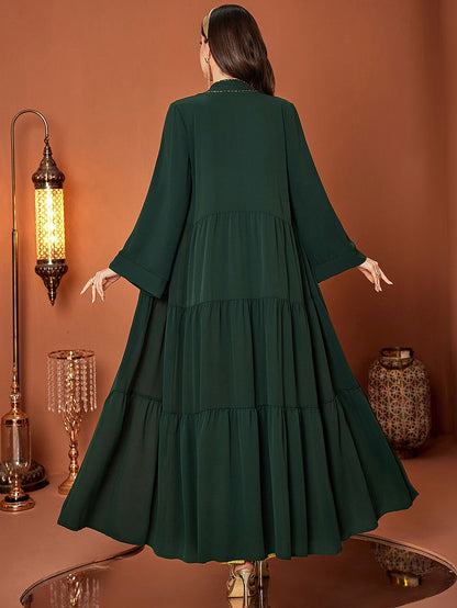 BA4079 Green Idyllic Abaya
