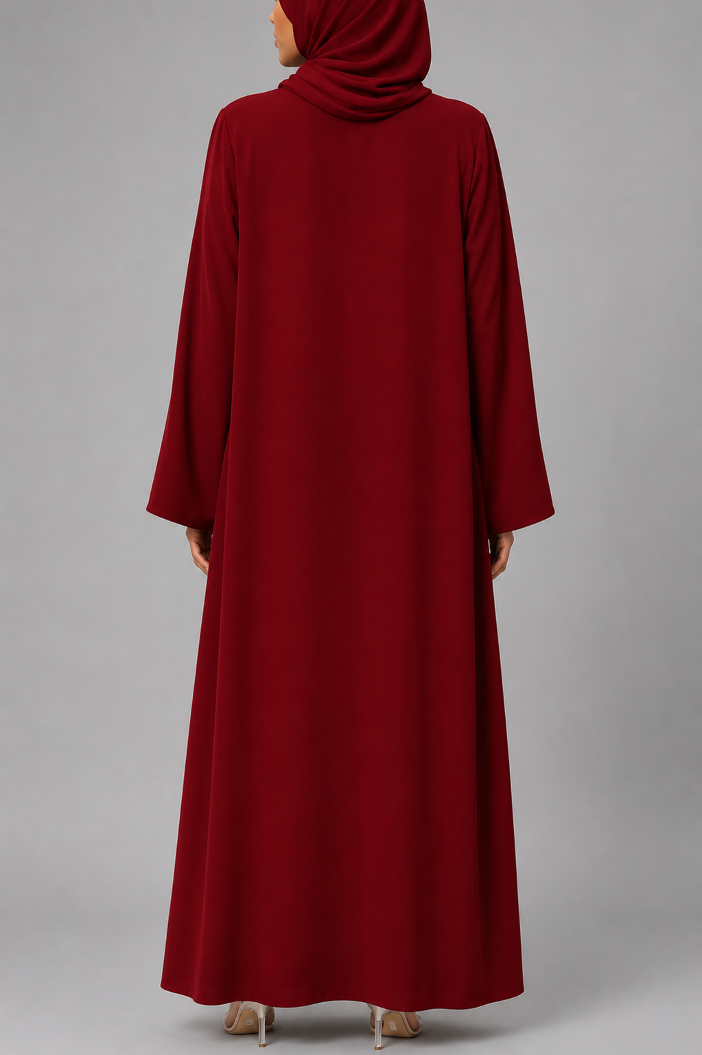 Cherry Red Wave Abaya