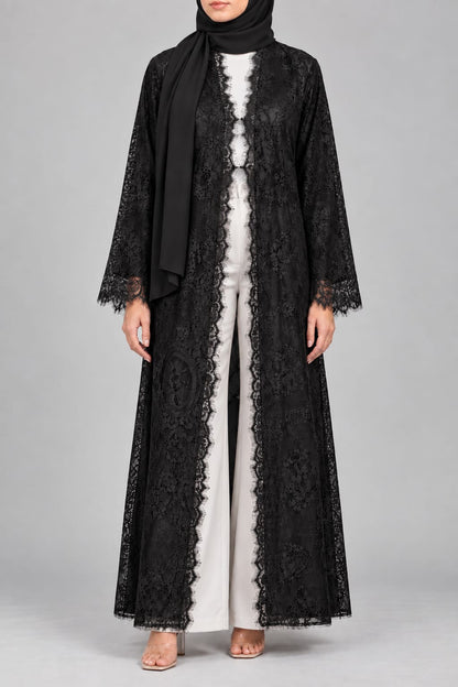 Black Sheer abaya