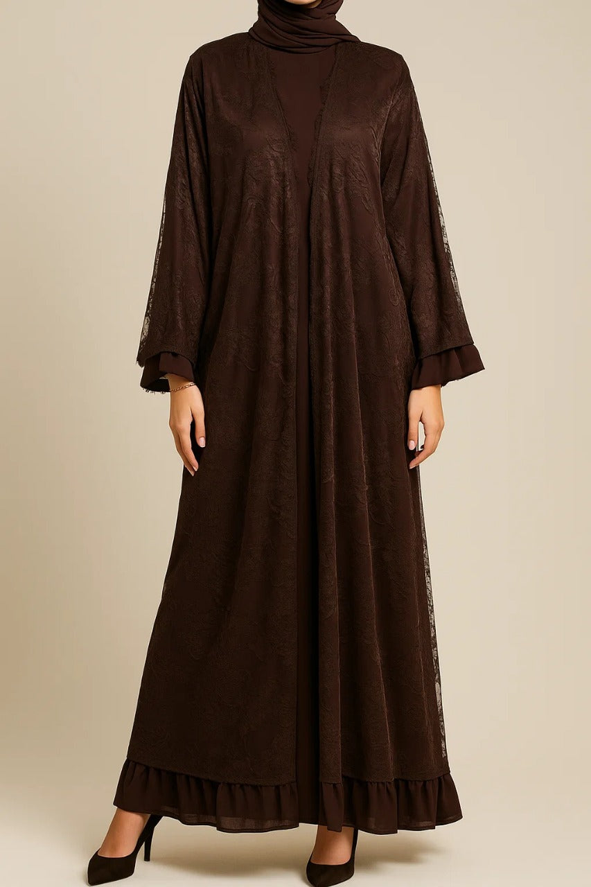 Brown Sheer abaya