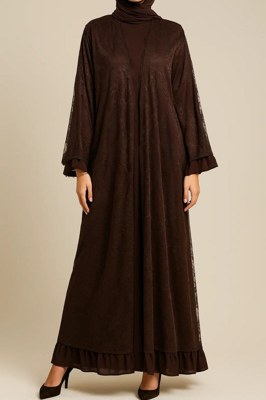 Brown Sheer abaya