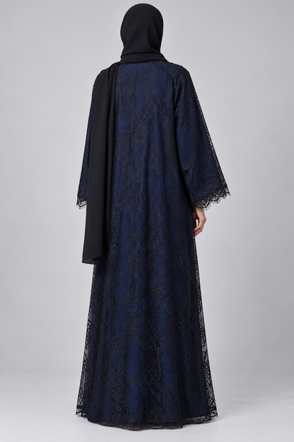 Blue Sheer abaya