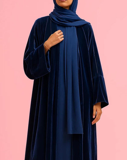 Blue Velvet Reign Abaya