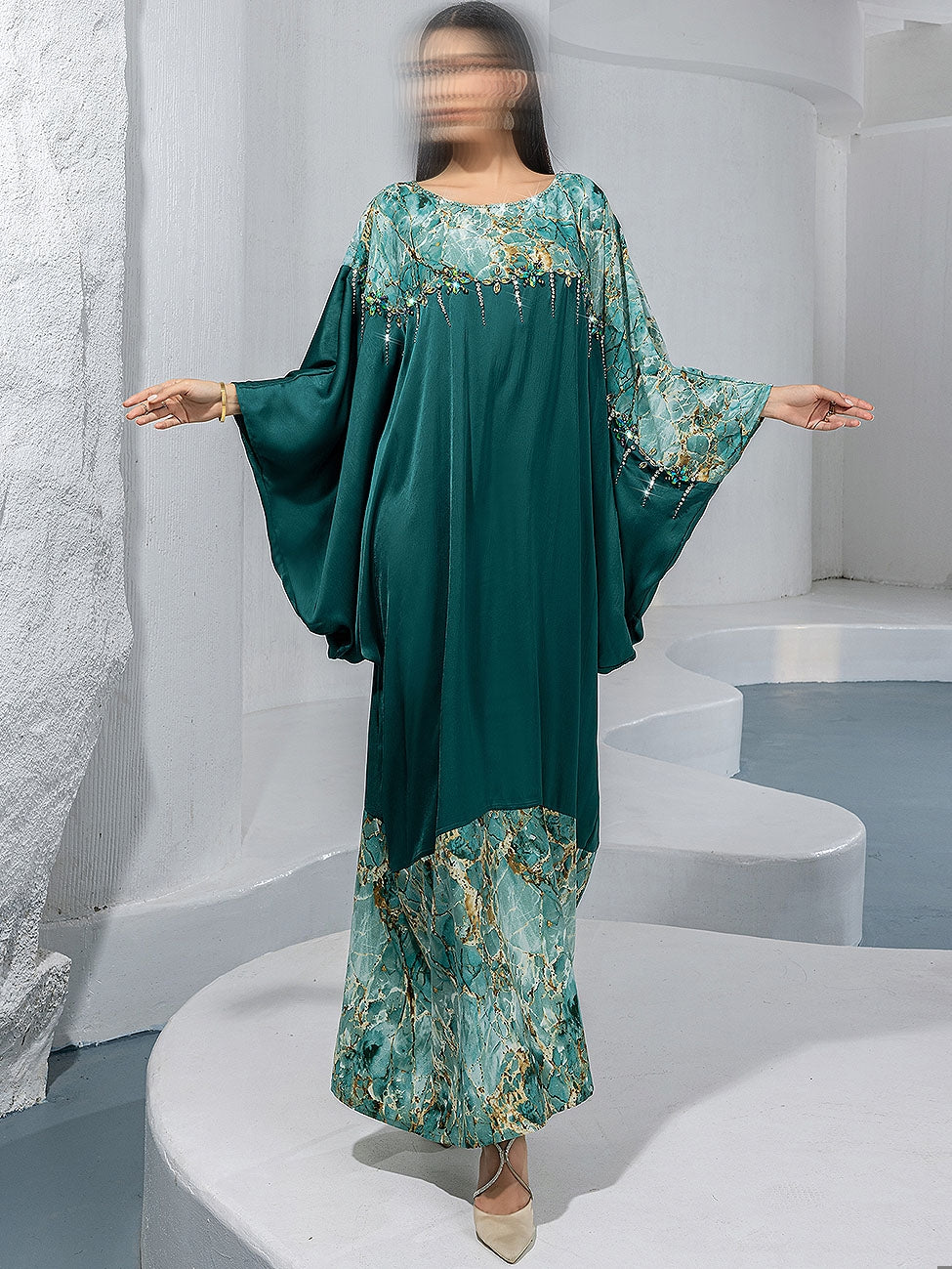 BA5254 Green Malachite Kaftan