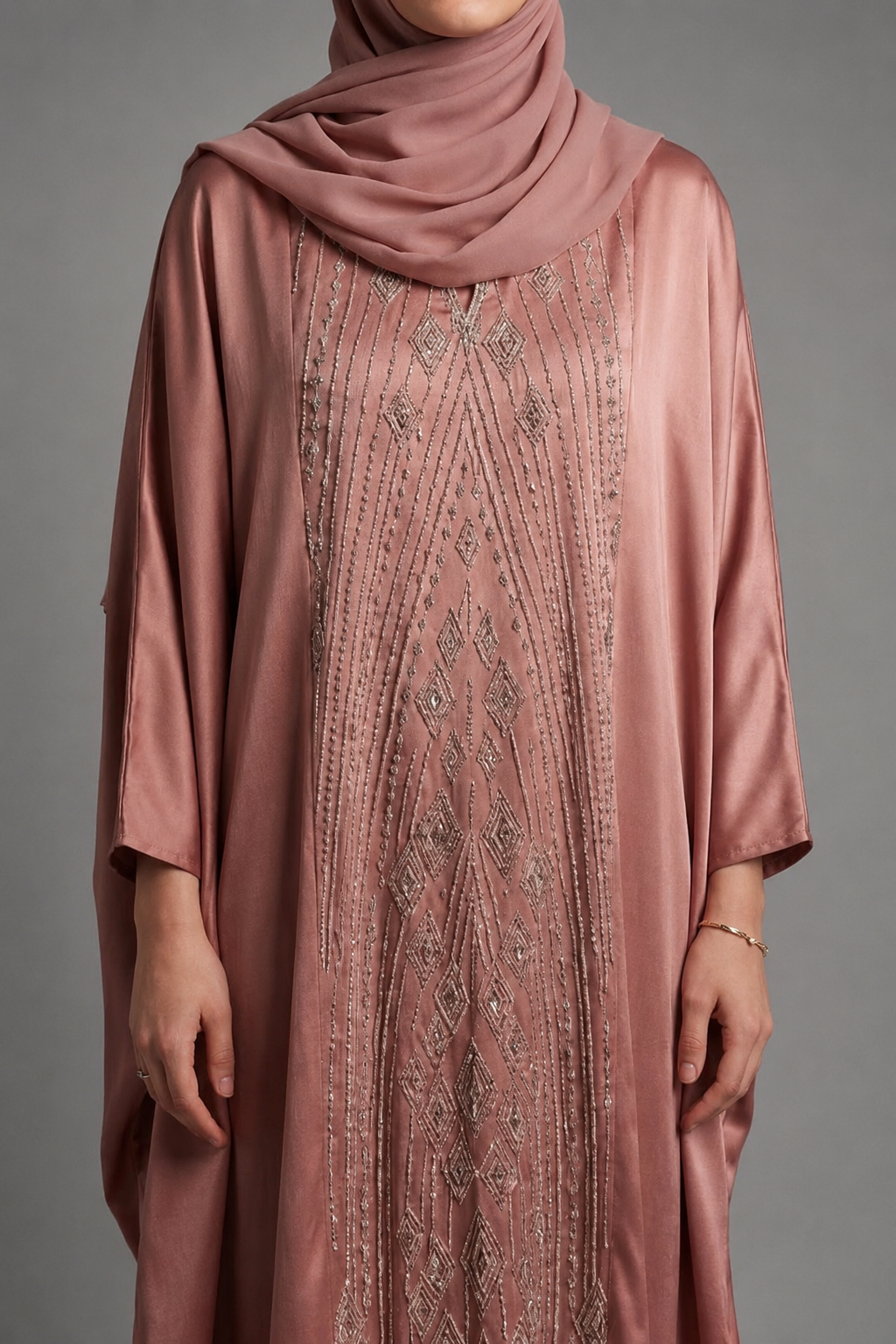 Dusty Rose Ameera Abaya