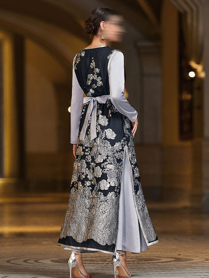 BA4109 Black Sovereign Gown Abaya