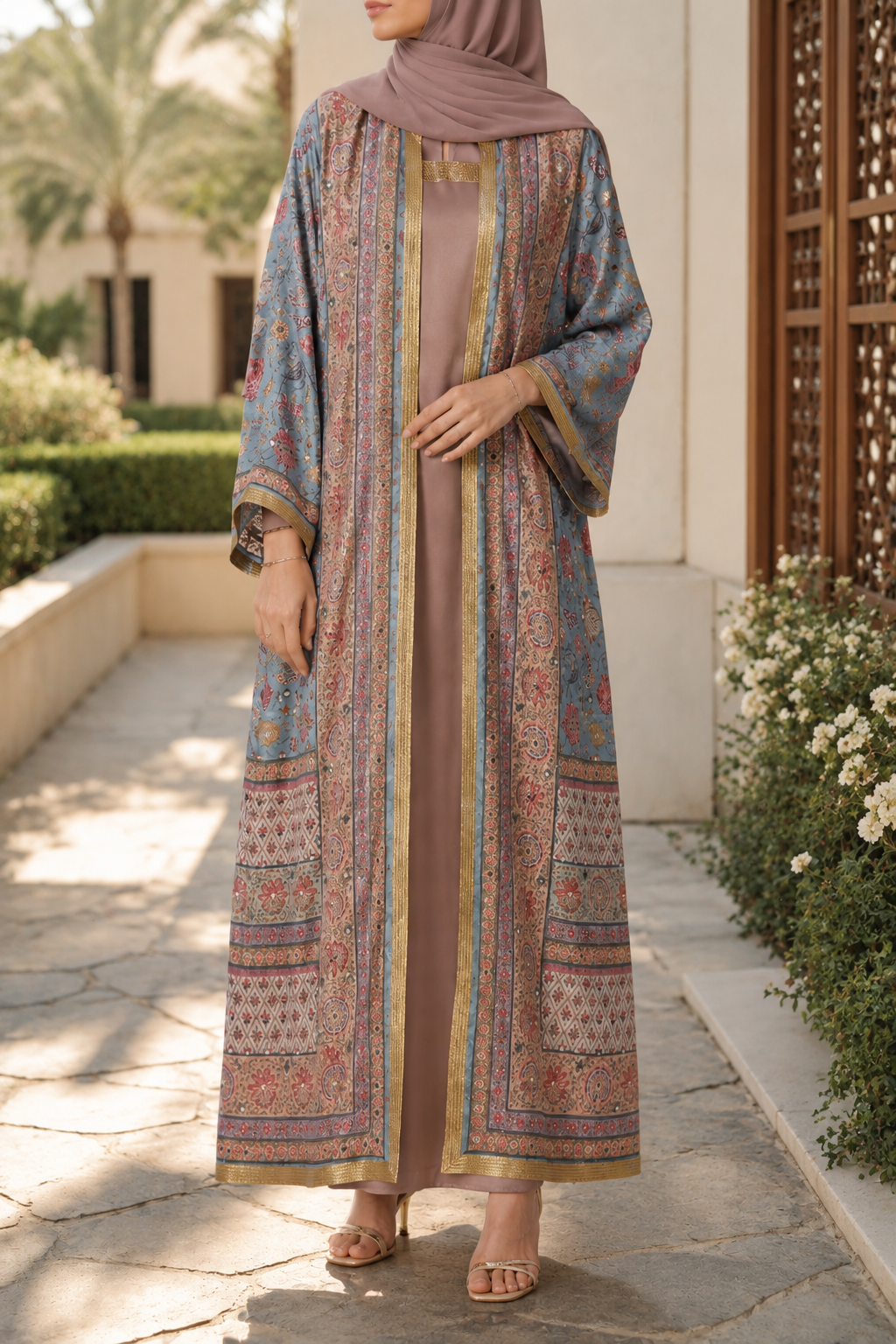 Blue Zareen Abaya