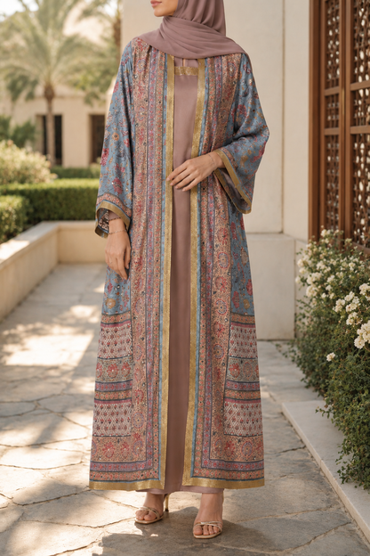 Blue Zareen Abaya