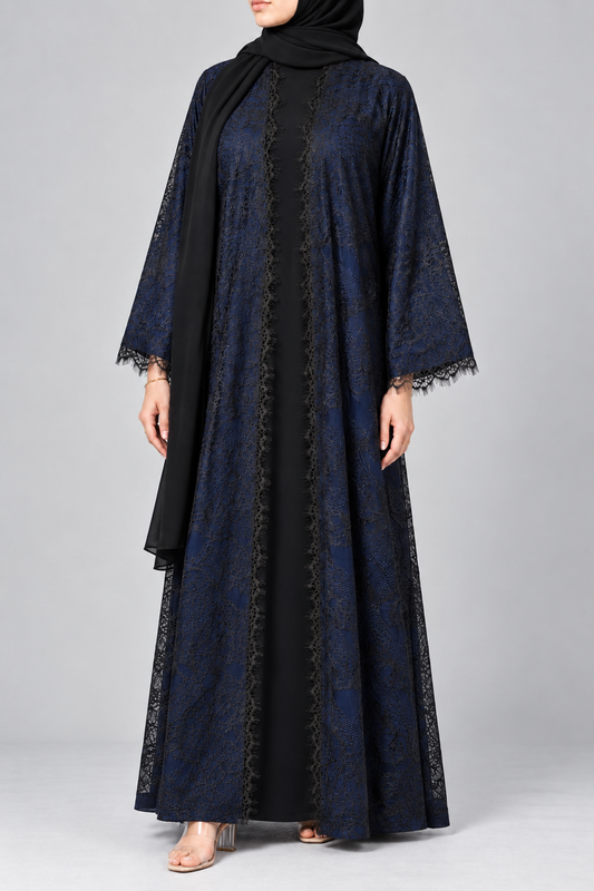 Blue Sheer abaya