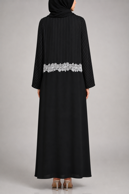 Monochrome Abaya E13J