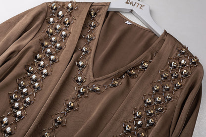 BA5148 Brown Opula Abaya