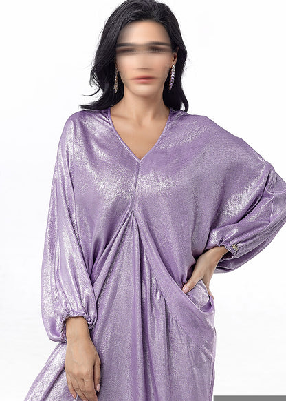 BA5095 Purple Zari Dress