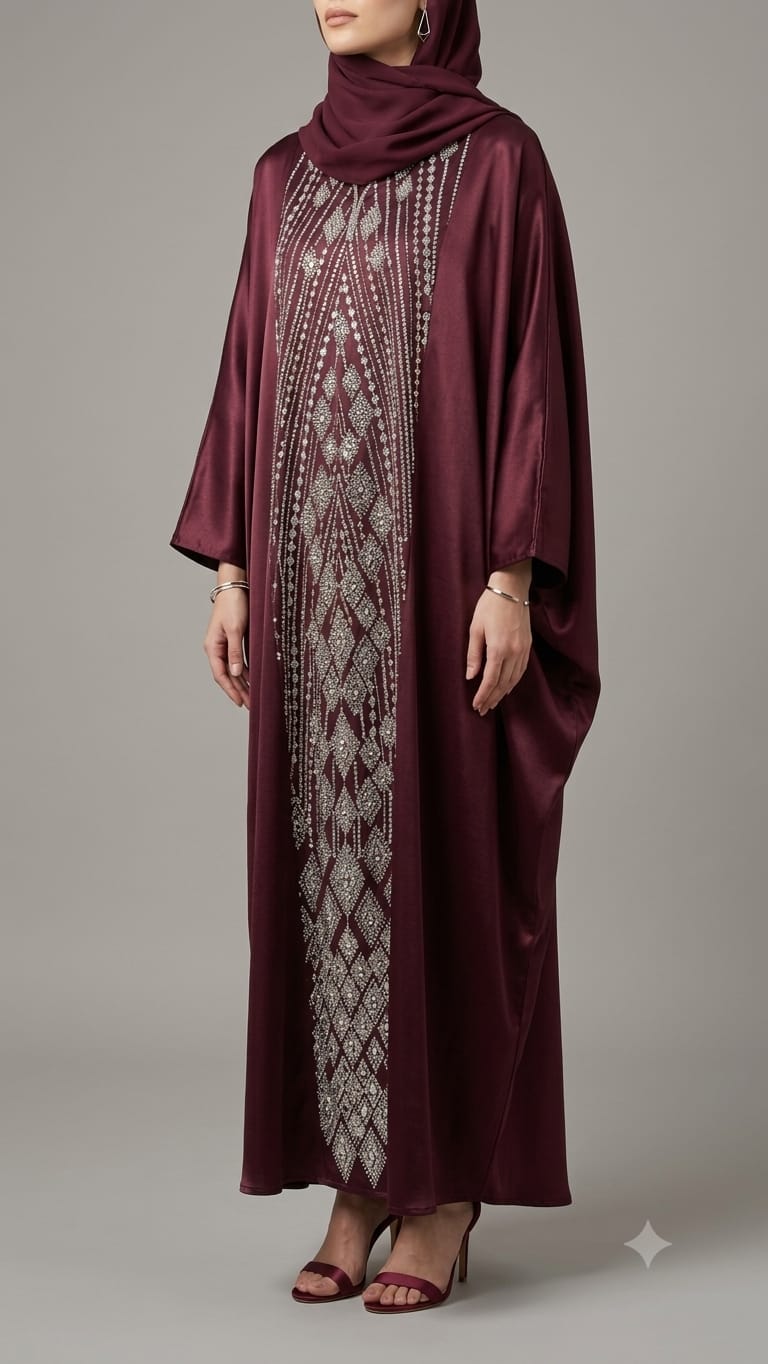 Maroon Ameera Abaya