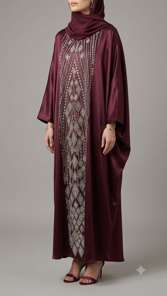 Maroon Ameera Abaya