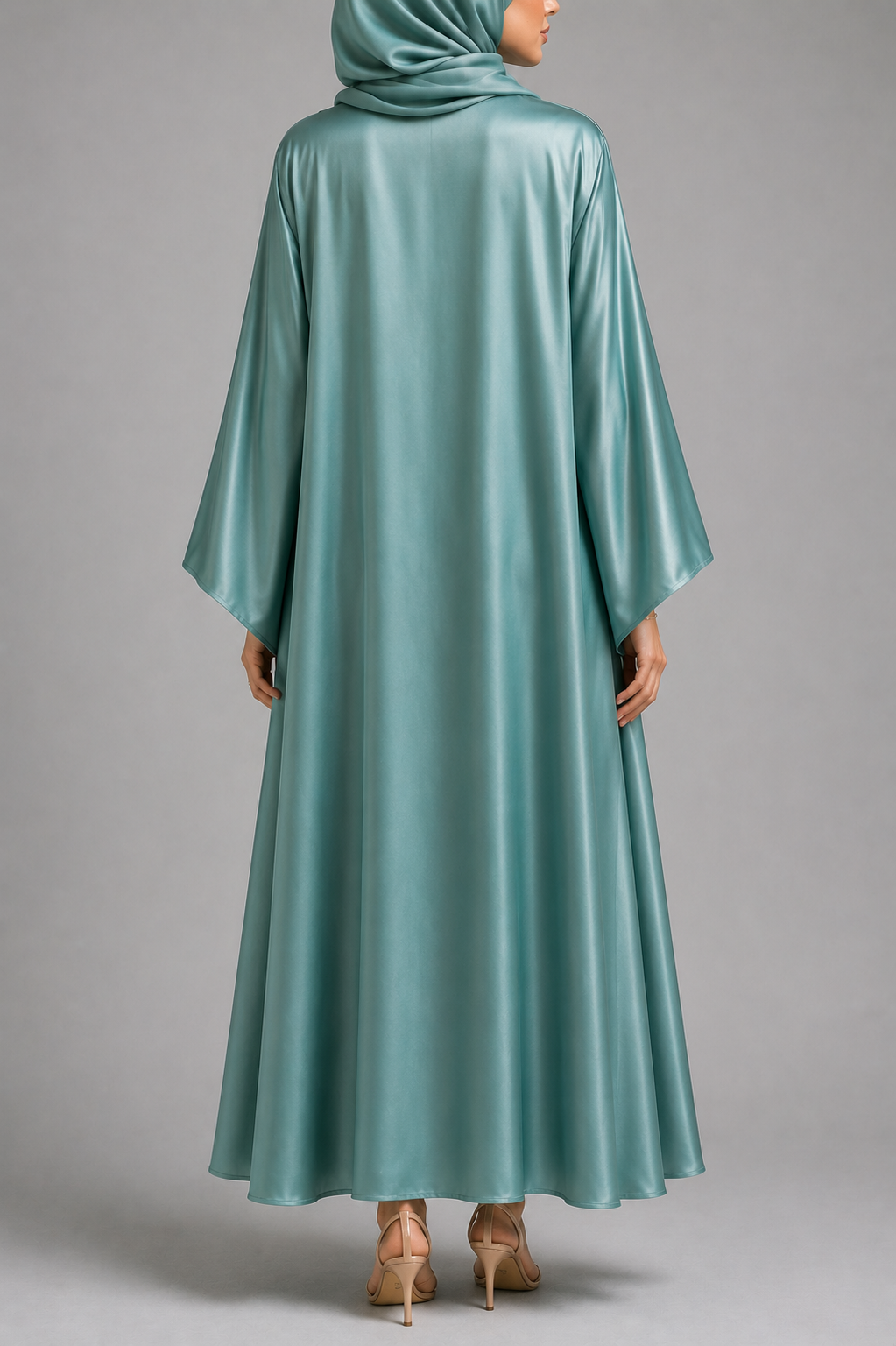Sea Green Ameera Abaya 2