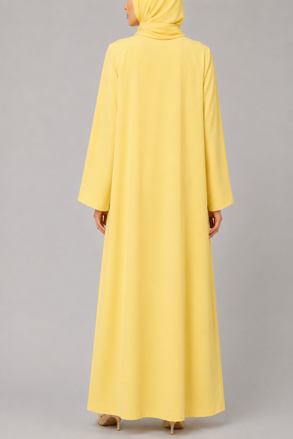 Butter Yellow Wave Abaya