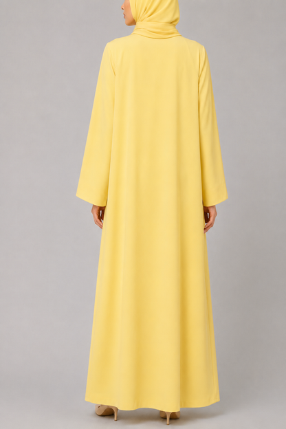 Butter Yellow Wave Abaya