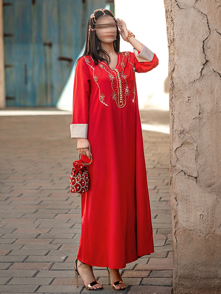 BA4117 Red Ruby Jalabiya
