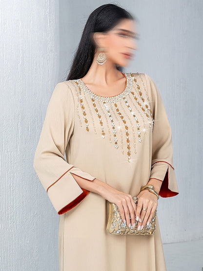 BA5239 Beige Aragonite Dress