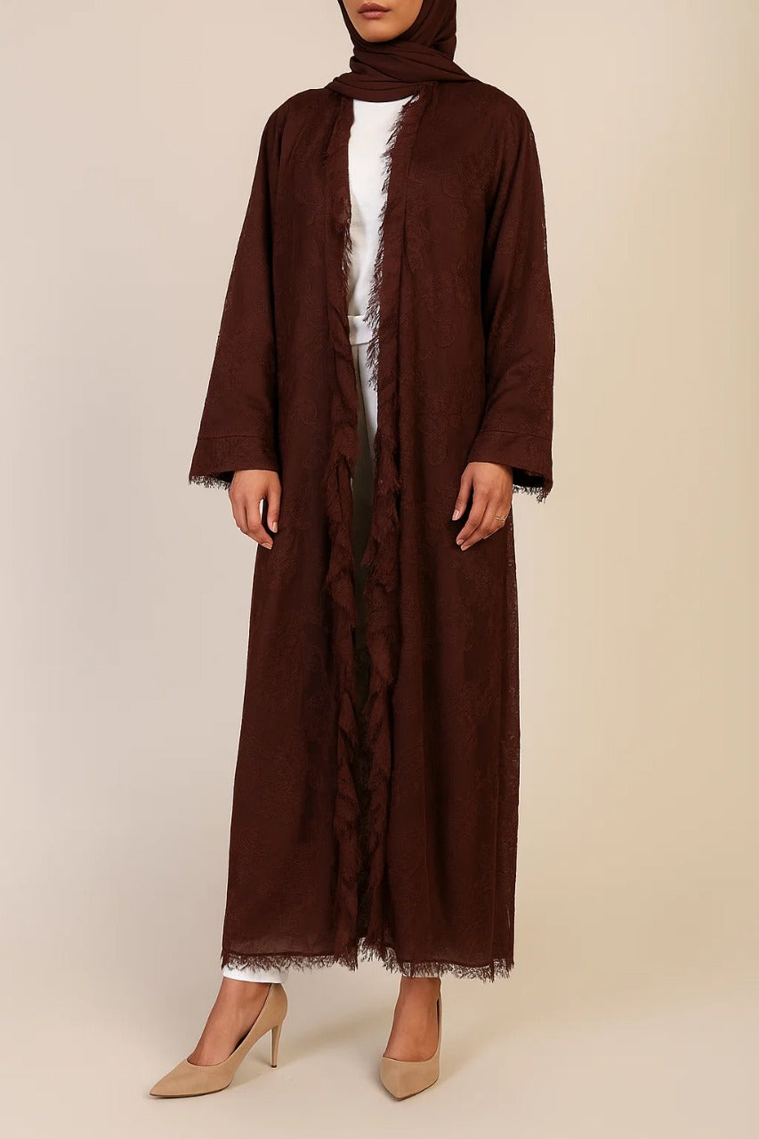 Brown Sheer abaya