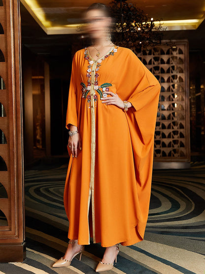 BA3107 Orange Pulchritude Kaftan