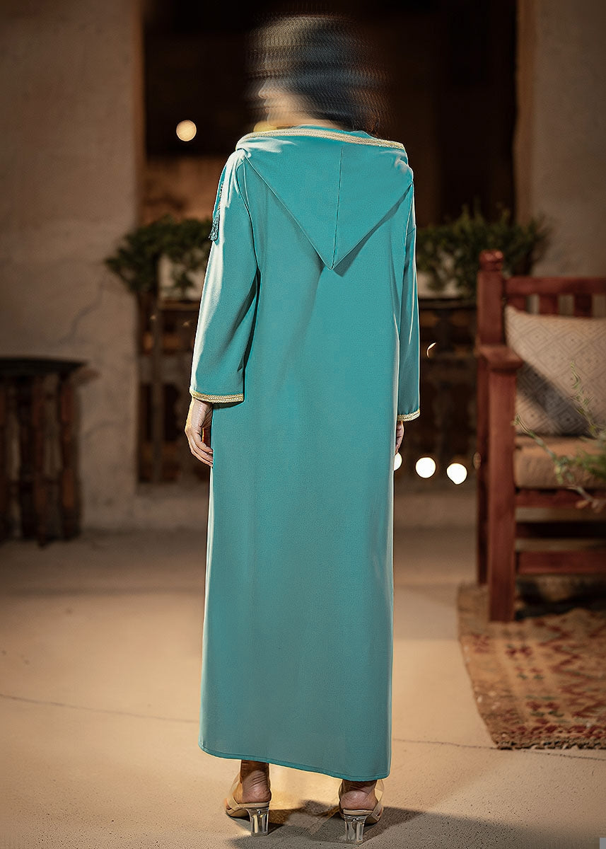 BA7058 Green Zari Jalabiya