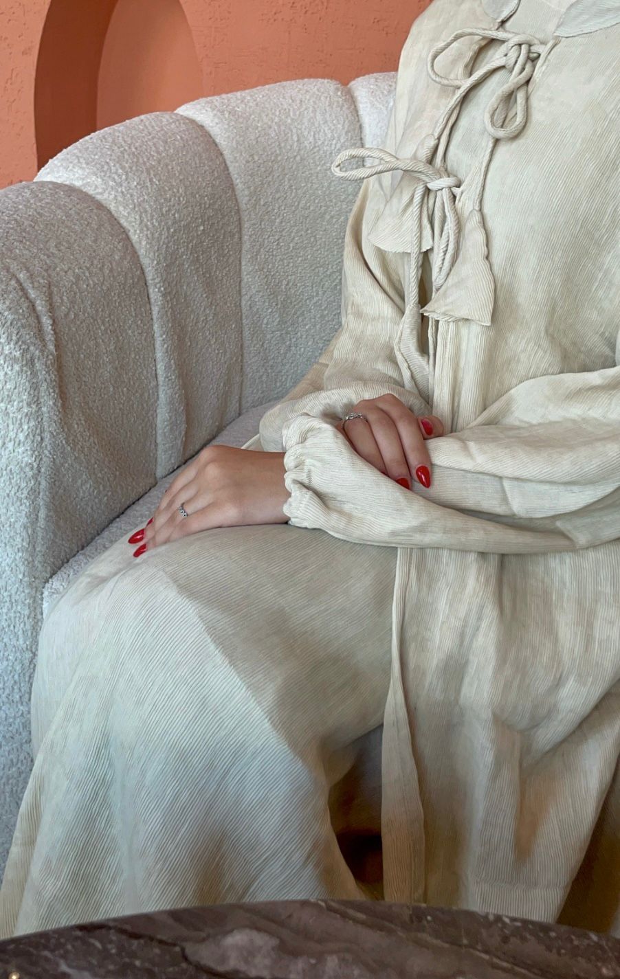 Skin tie kimono