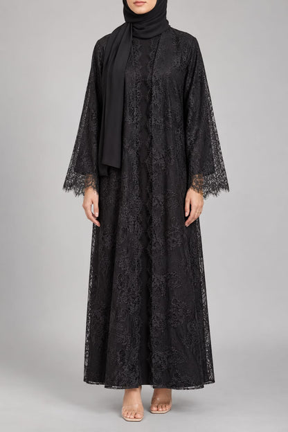 Black Sheer Abaya