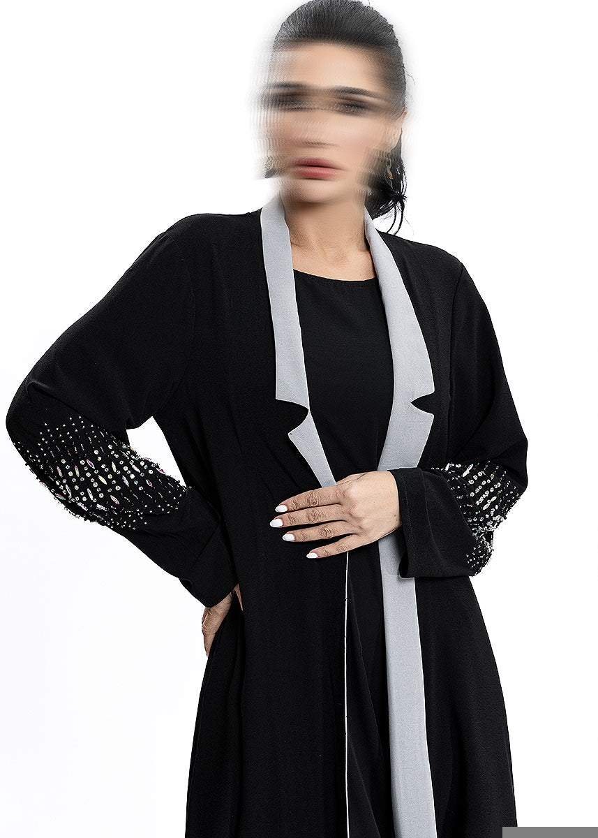 BA6068 Black Celestial Abaya