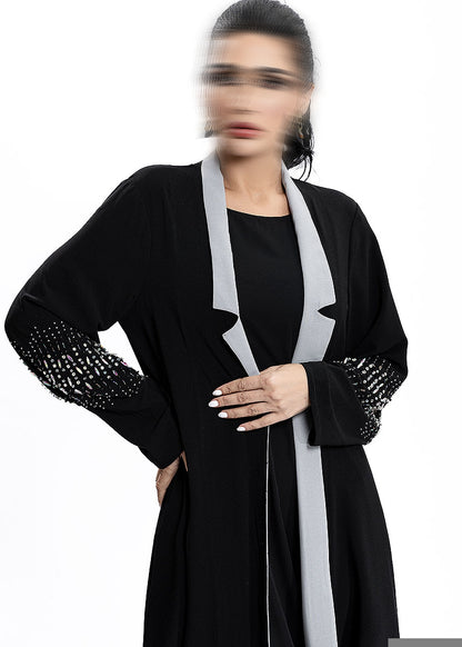 BA6068 Black Celestial Abaya