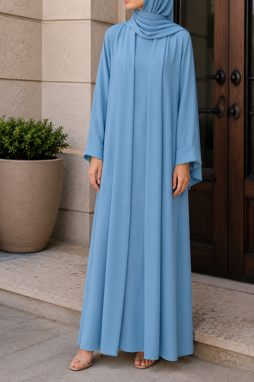 Ice Blue Yara Abaya