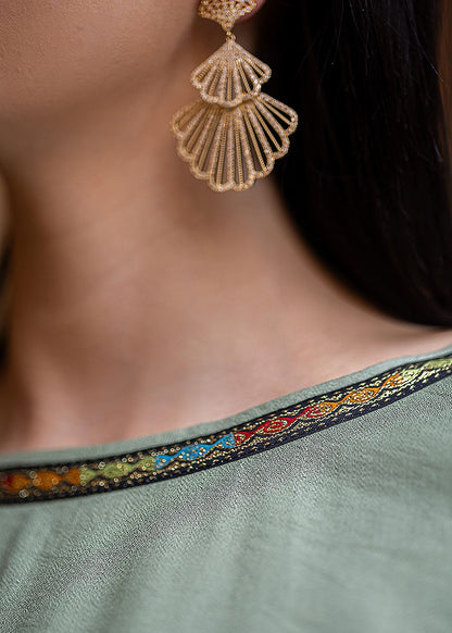 BA5191 Green Quiescence Dress