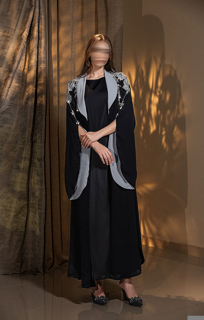 BA6027 Black Argento Blazer Abaya