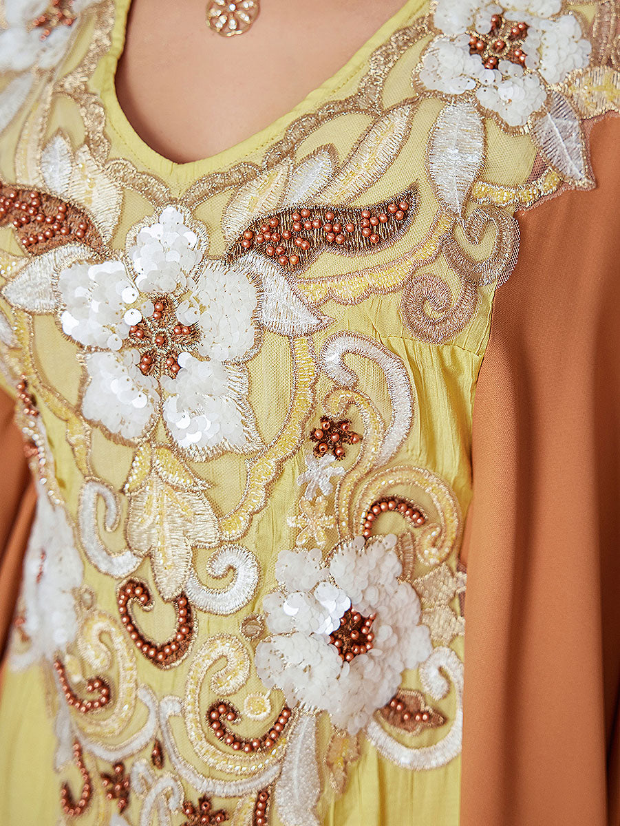 BA4128 Yellow Resplendence Kaftan