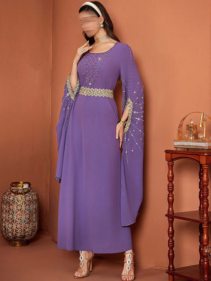 BA4006 Purple Amira Jalabiya