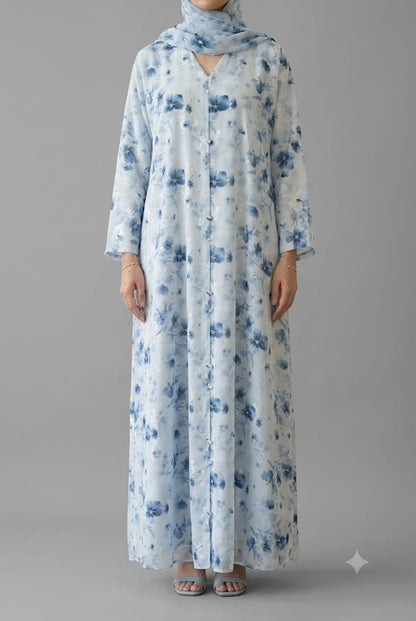 Soft Blue Lunea Abaya