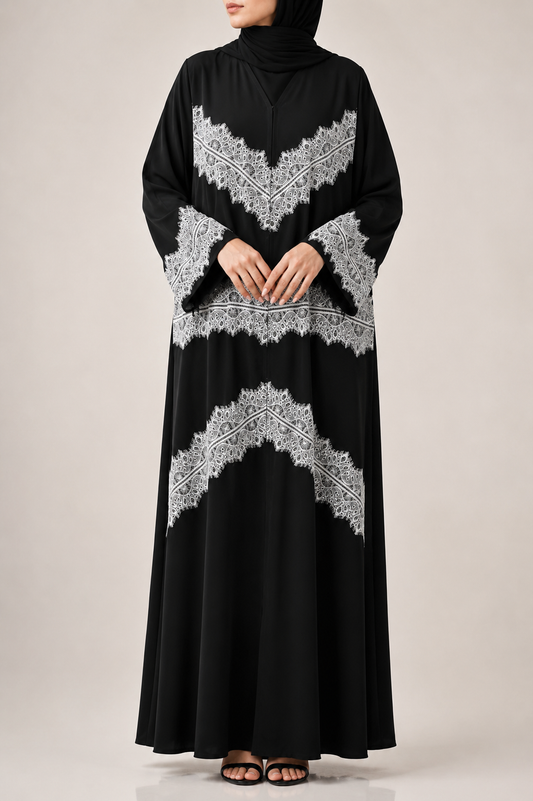 Zil Lace Abaya S19M