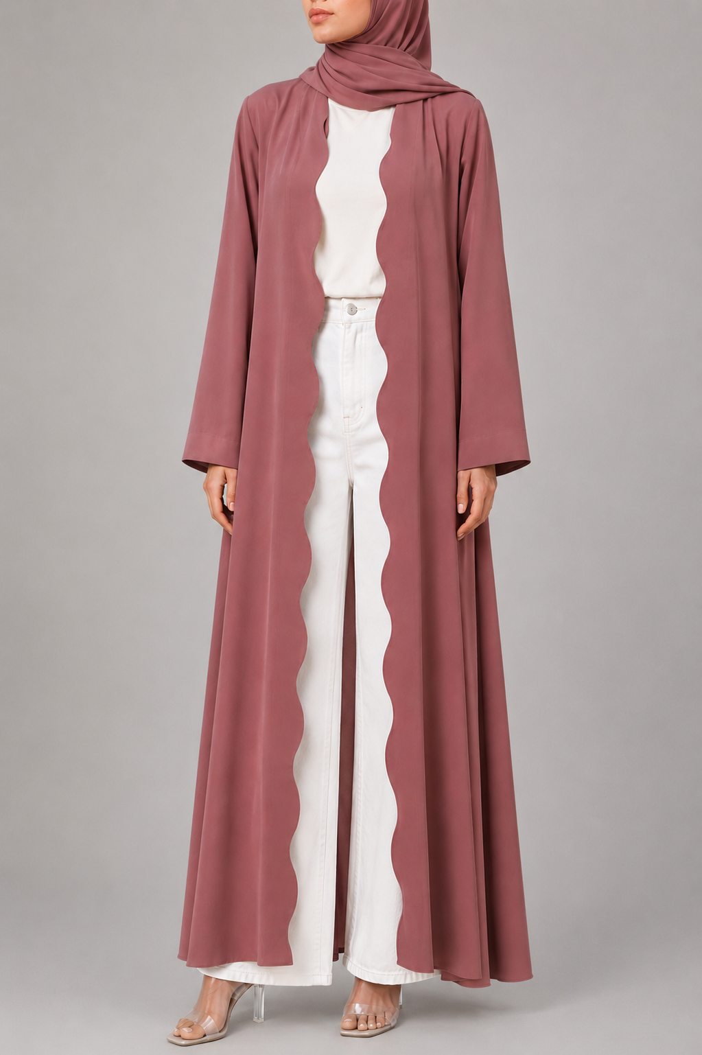 Pink Wave Abaya
