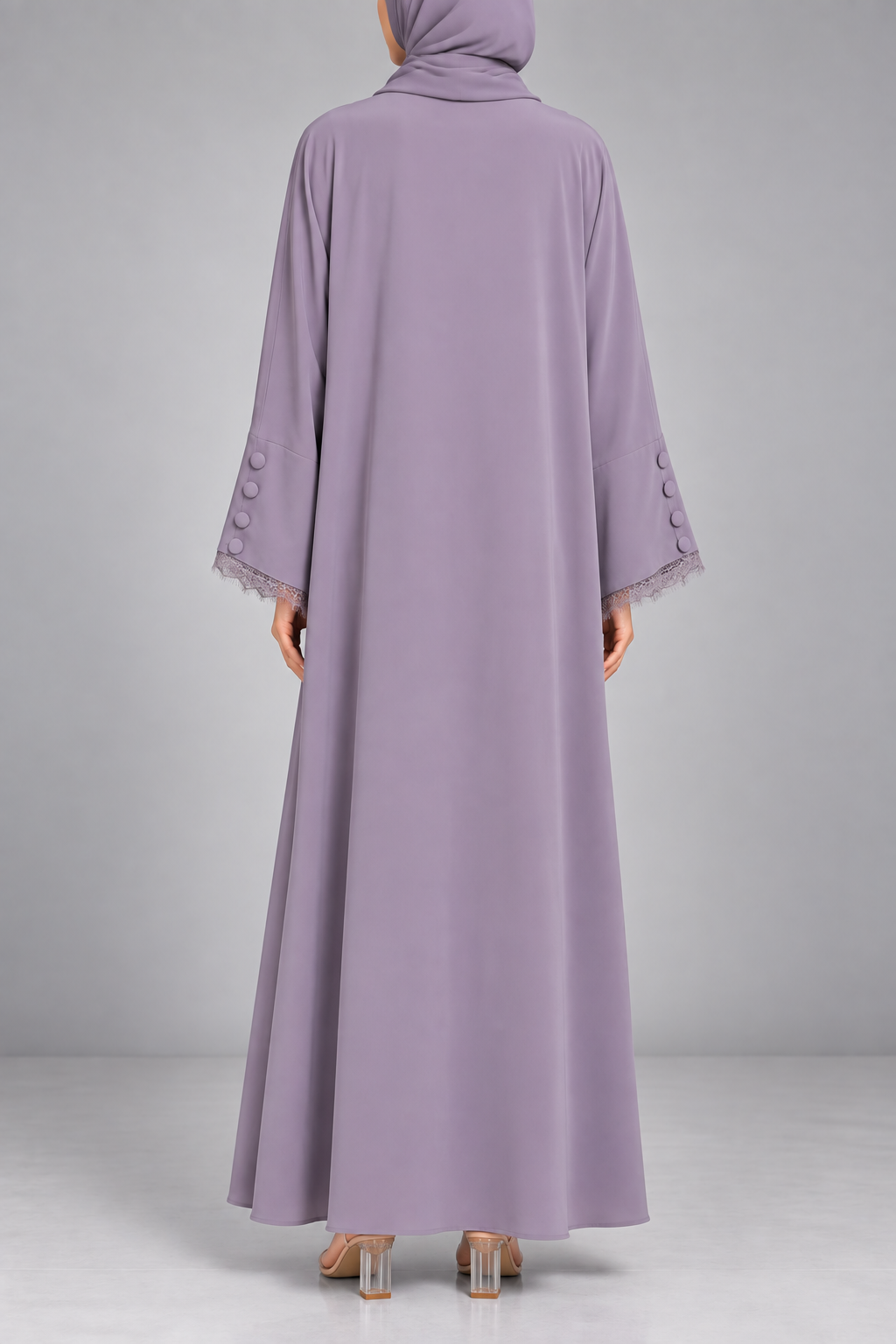 Lavender Symphony Lace Abaya
