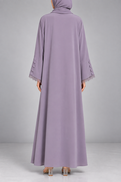 Lavender Symphony Lace Abaya