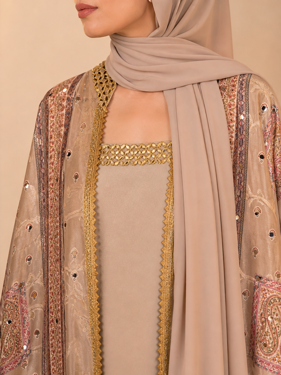 Beige Zareen Abaya