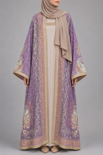 Lavender Zareen Abaya