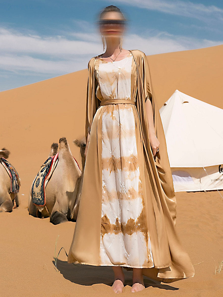 BA7048 Brown Desert Abaya