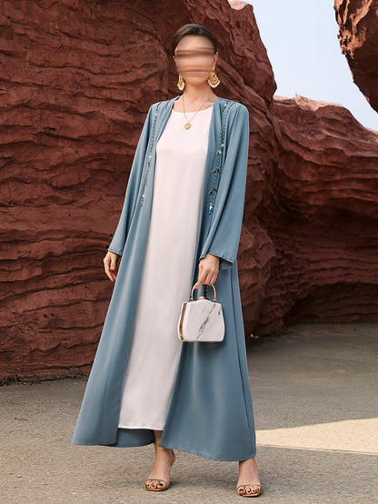 BA4015 Blue Oceanic Mist Abaya