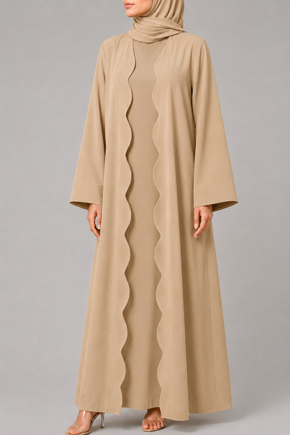 Beige Wave Abaya