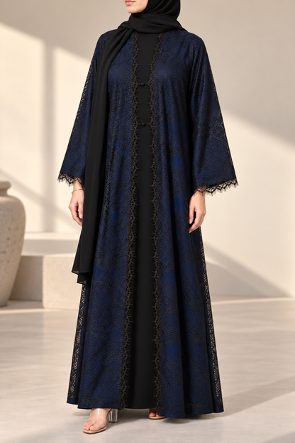 Blue Sheer abaya