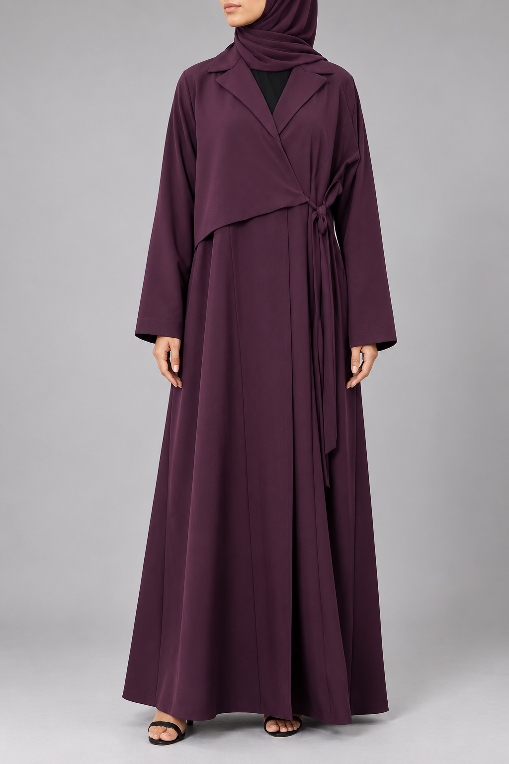 Purple Coat Abaya