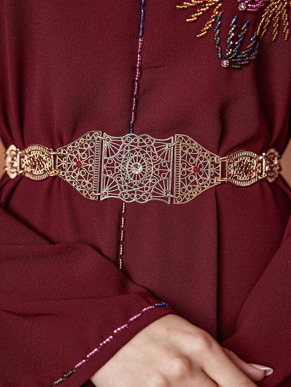 BA4126 Dark Red Edenic Jalabiya