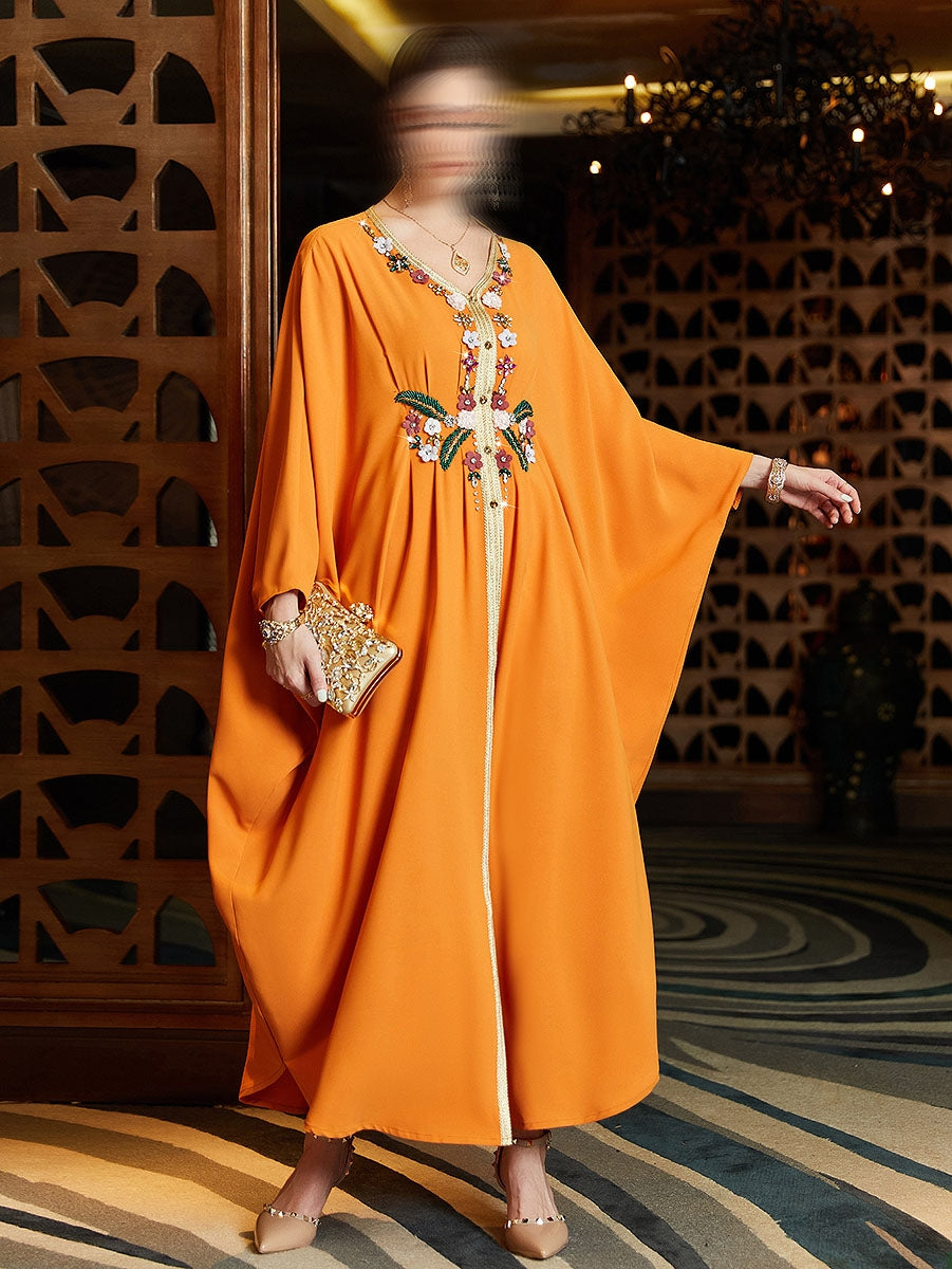 BA3107 Orange Pulchritude Kaftan